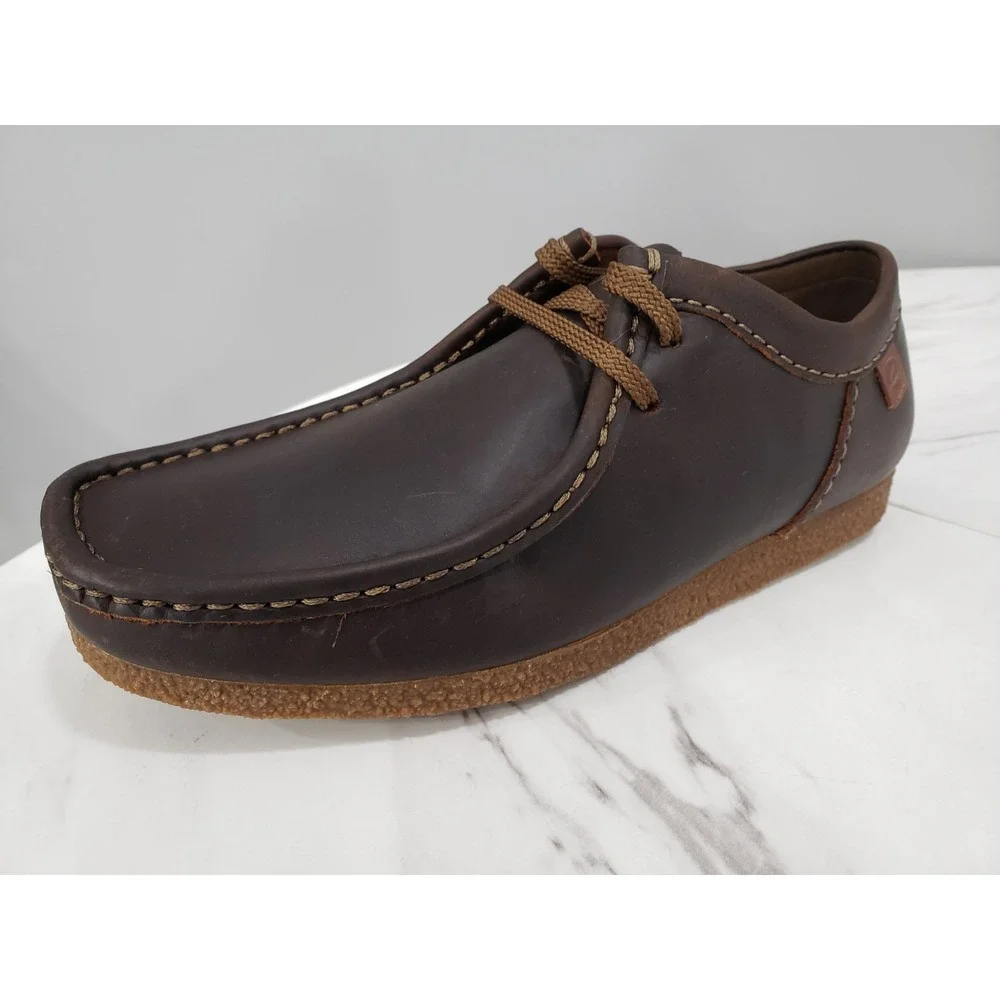 NEW NO BOX Clarks Mens Shacre‎ II Run DARK BROWN Shoes - Size 7 - beeswax